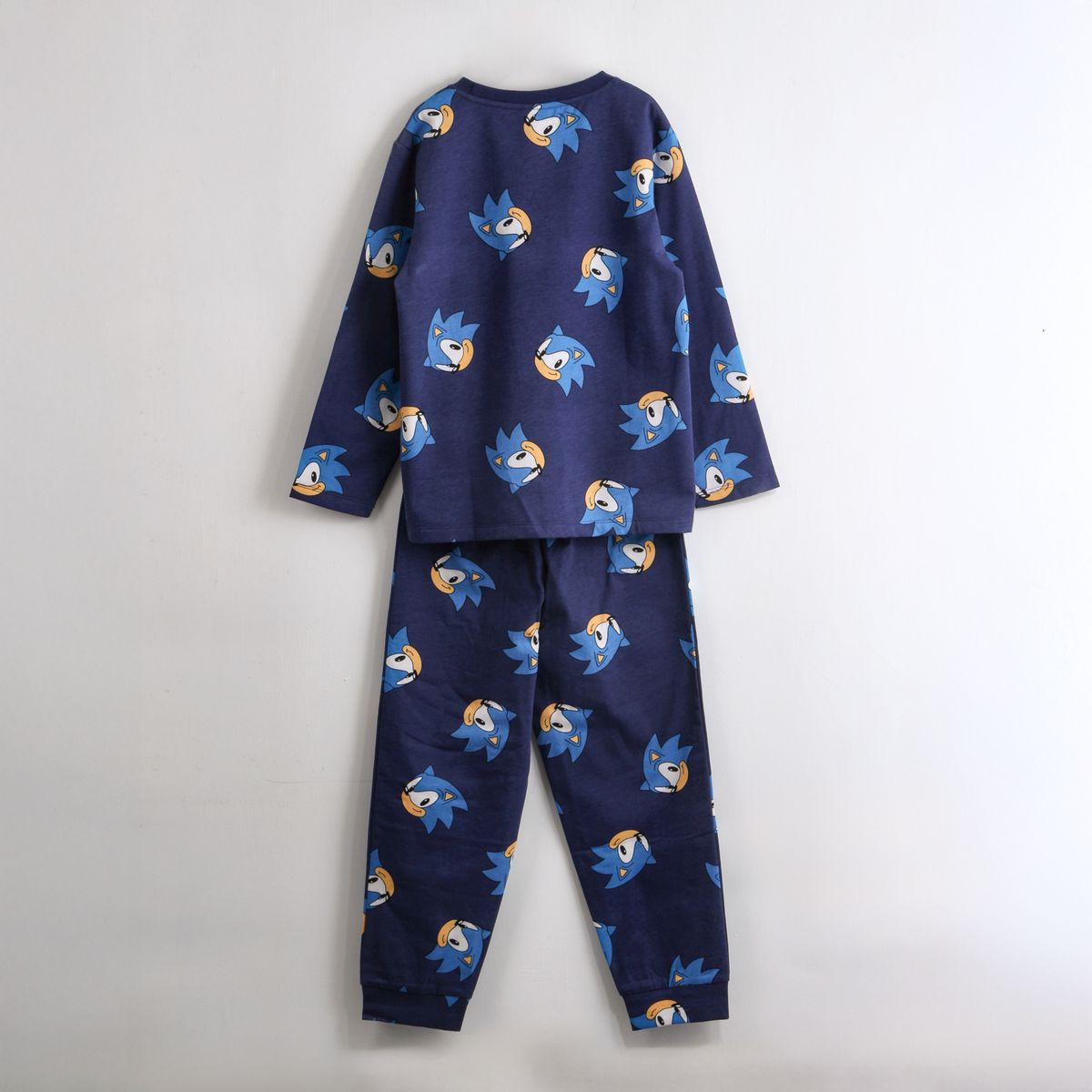 SONIC - Pijama Manga Larga Full Print Caras Azul Sonic