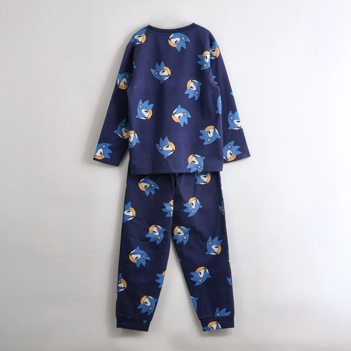 SONIC - Pijama Manga Larga Full Print Caras Azul Sonic