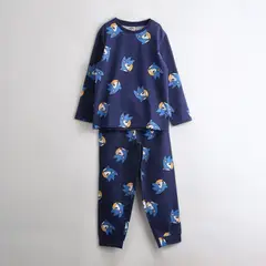 SONIC - Pijama Manga Larga Full Print Caras Azul