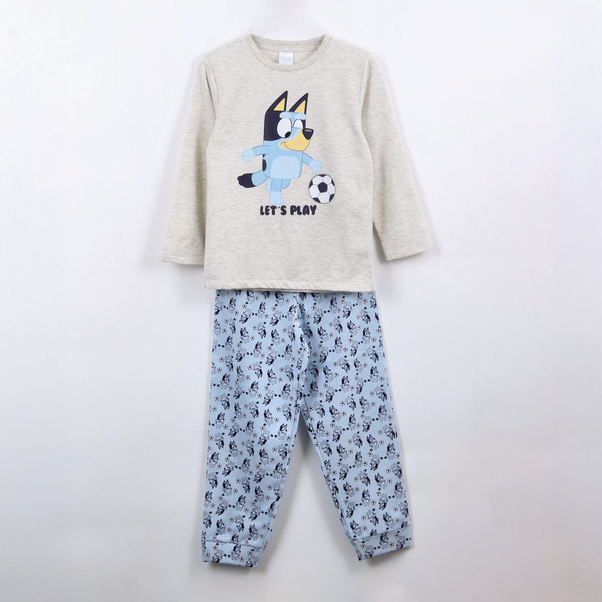 BLUEY - Pijama Manga Larga Niño Lets Play Azul Bluey