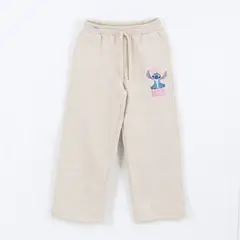 DISNEY - Pantalón de Buzo Niña Flare Lilo & Stitch Rosado