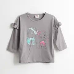 PAW PATROL - Polera Manga Larga Niña Vuelos Everest Skye Gris