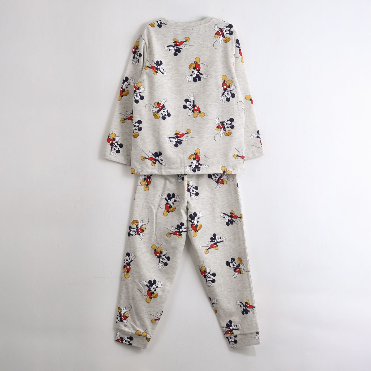 DISNEY - Pijama Manga Larga Niño Full Print Mickey Gris Disney