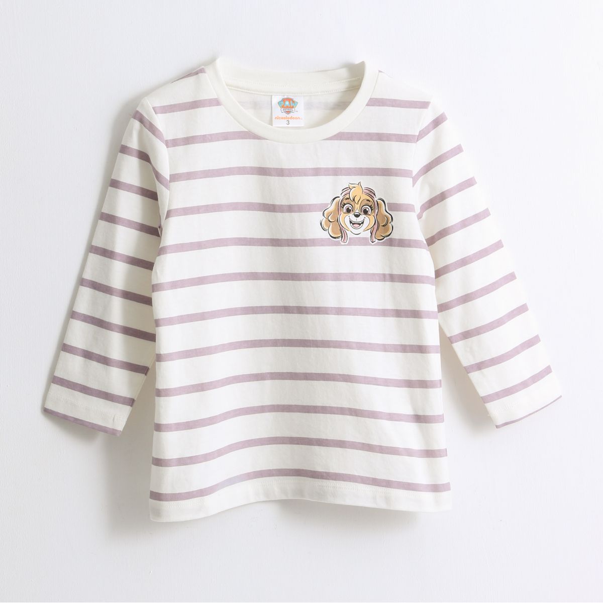 PAW PATROL - Polera Manga Larga Niña Rayas Skye Blanco Paw Patrol