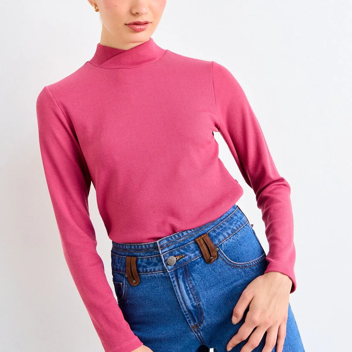 IO - Polera Lisa Mujer Rosa Io