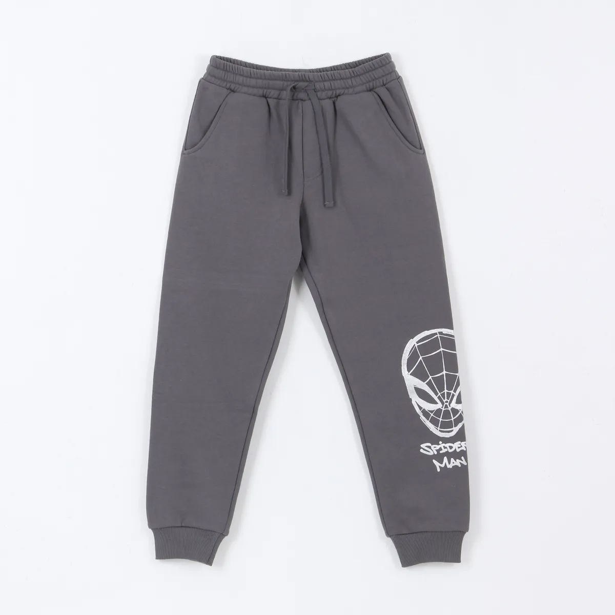 MARVEL - Pantalón de Buzo Lineal Spiderman Gris Marvel