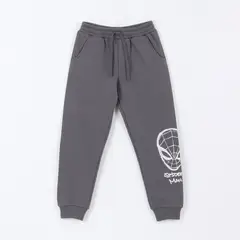 MARVEL - Pantalón de Buzo Lineal Spiderman Gris