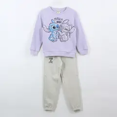 DISNEY - Conjunto Buzo Niña Lilo & Stitch Lila