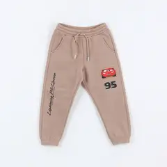 DISNEY - Pantalón de Buzo Niño Rayo McQueen 95 Cars Café