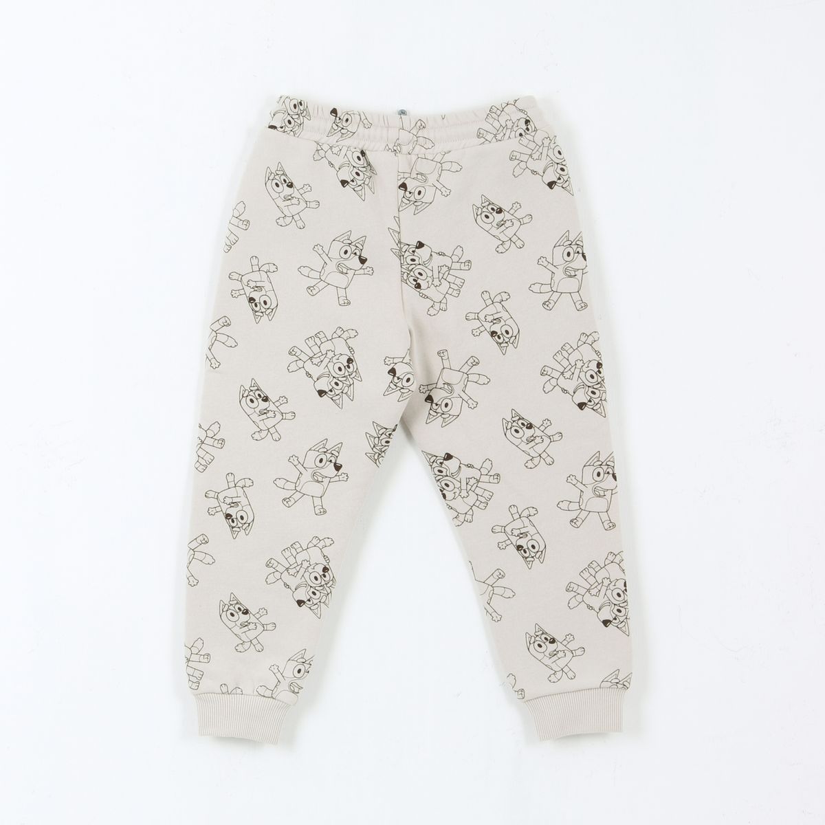 BLUEY - Pantalón de Buzo Niño Full Print Lineal Beige Bluey