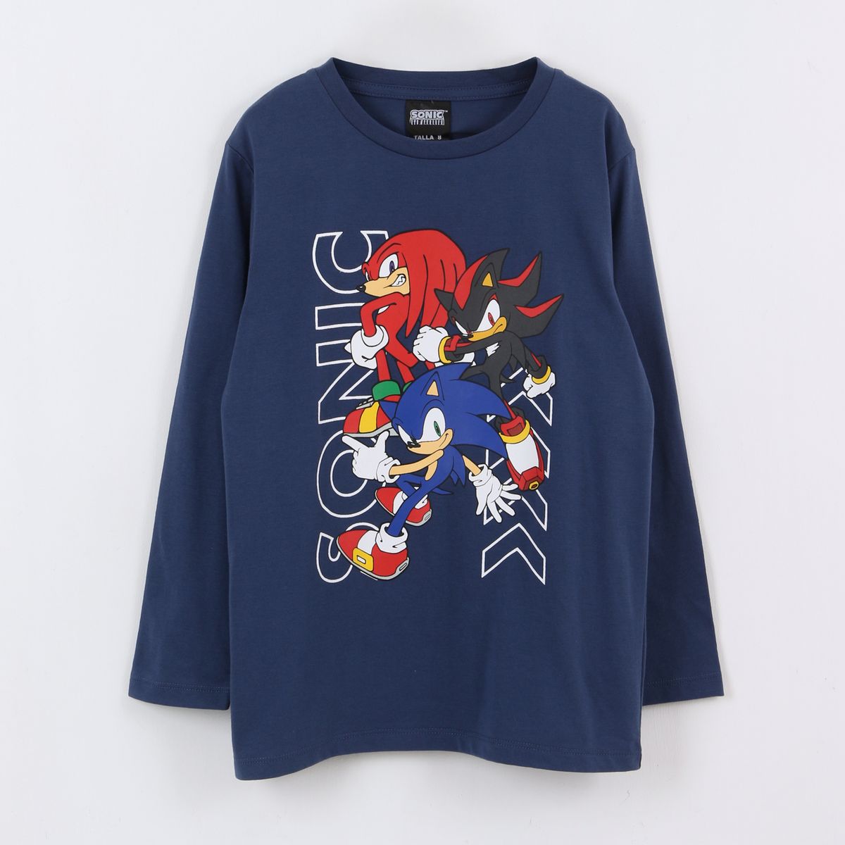 SONIC - Polera Manga Larga Niño Personajes Azul Sonic