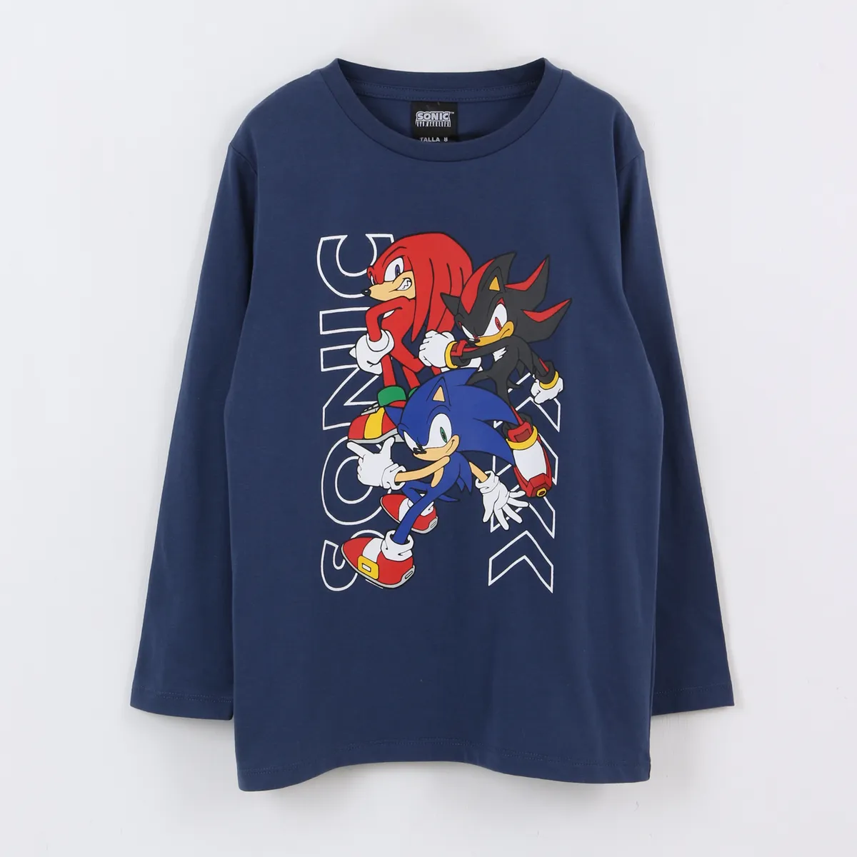 SONIC - Polera Manga Larga Niño Personajes Azul Sonic