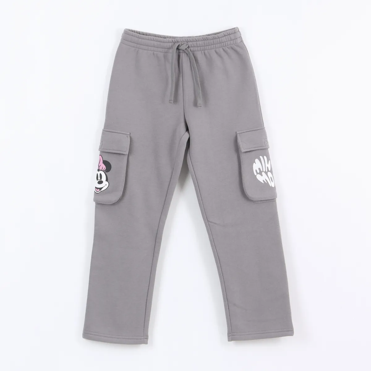 DISNEY - Pantalón de Buzo Niña Cargo Minnie Gris Disney