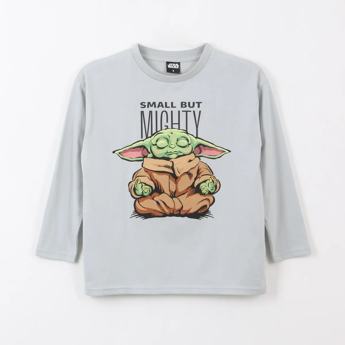 STAR WARS - Polera Manga Larga Niño Small But Mighty Gris Star Wars
