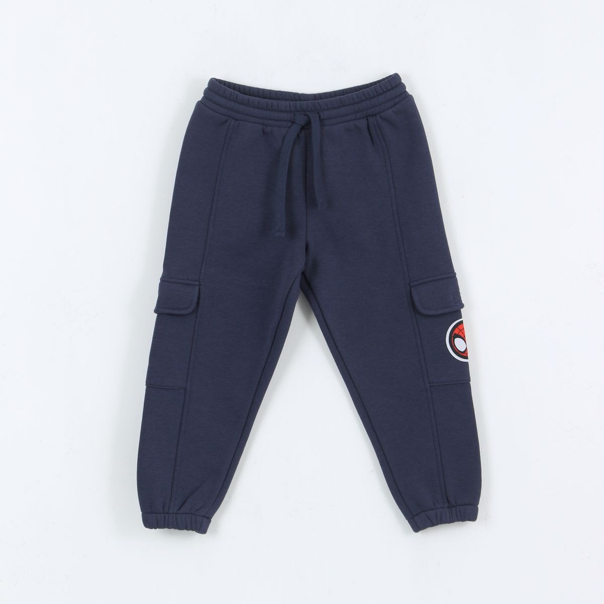 MARVEL - Pantalón de Buzo Niño Cargo Spidey Azul Marino Marvel