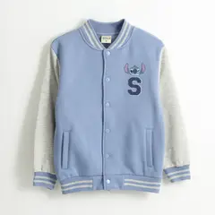 DISNEY - Chaqueta Niña Bomber College Lilo & Stitch Celeste