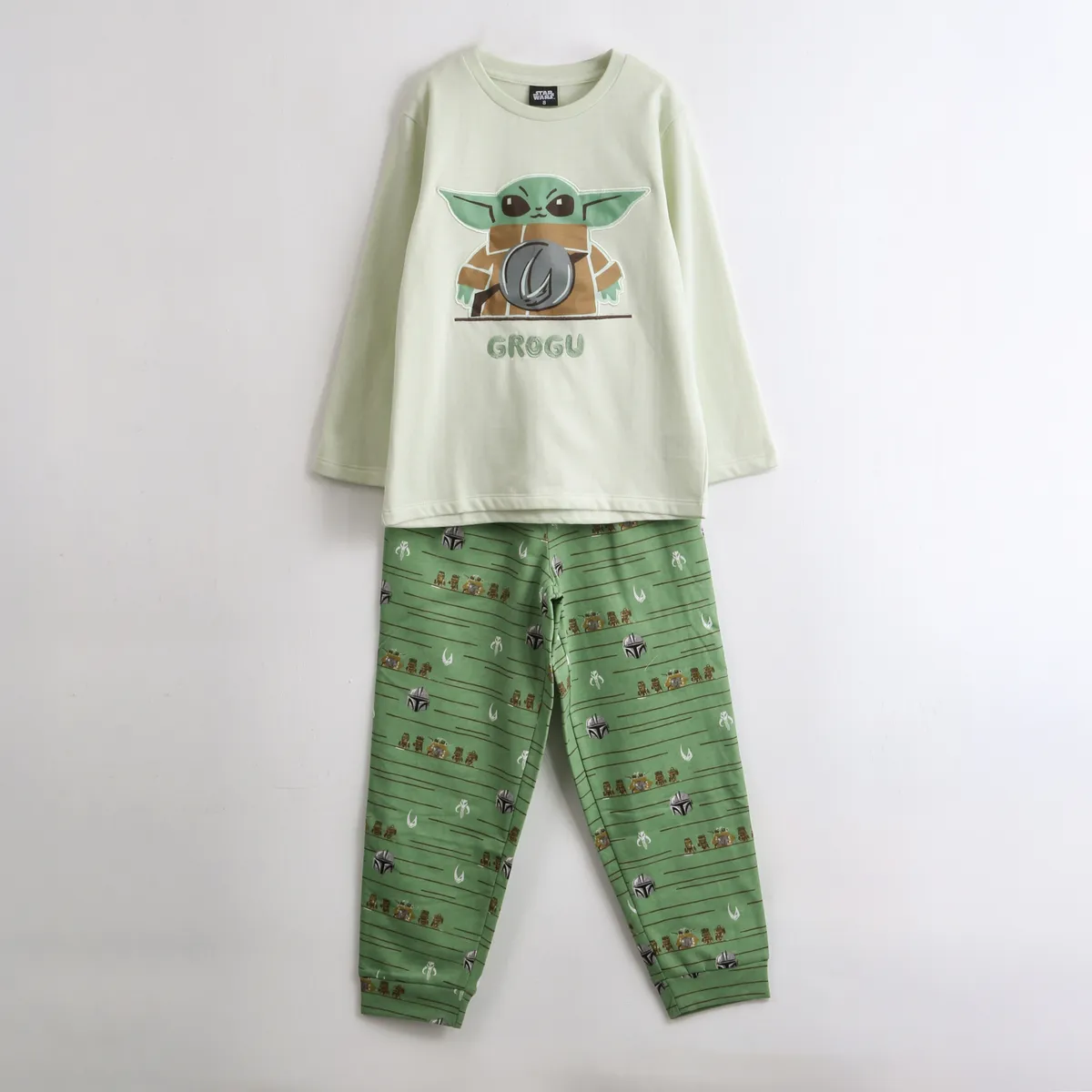 STAR WARS - Pijama Manga Larga Niño Grogu Verde Star Wars