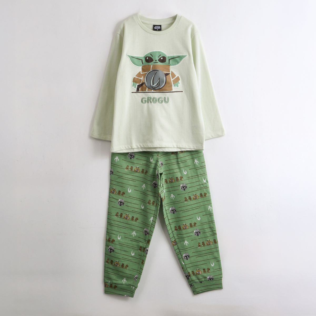 STAR WARS - Pijama Manga Larga Niño Grogu Verde Star Wars