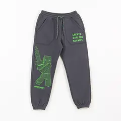 MINECRAFT - Pantalón de Buzo Niño Create Explore Survive Gris