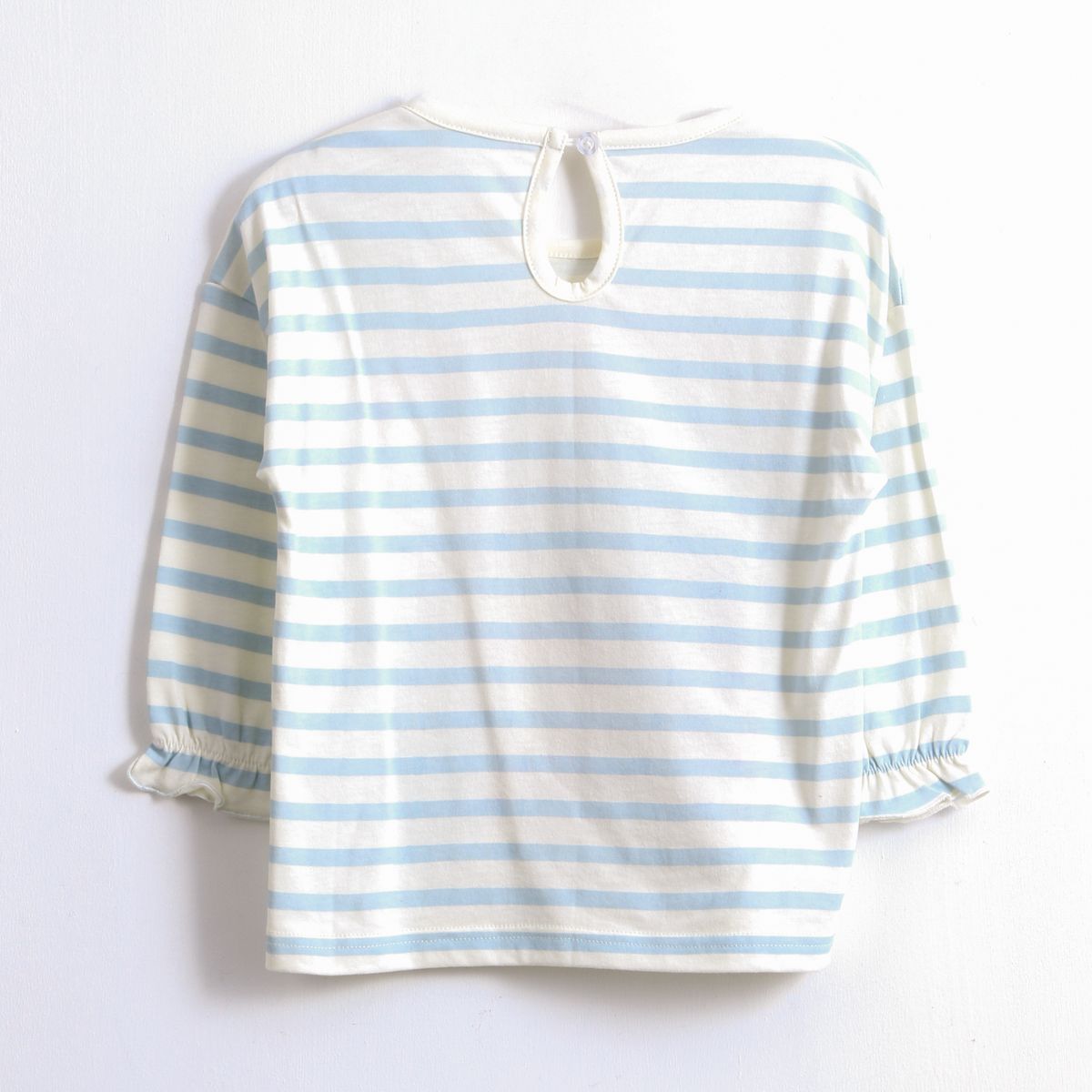 BLUEY - Polera Manga Larga Niña Rayas Family Blanco Bluey