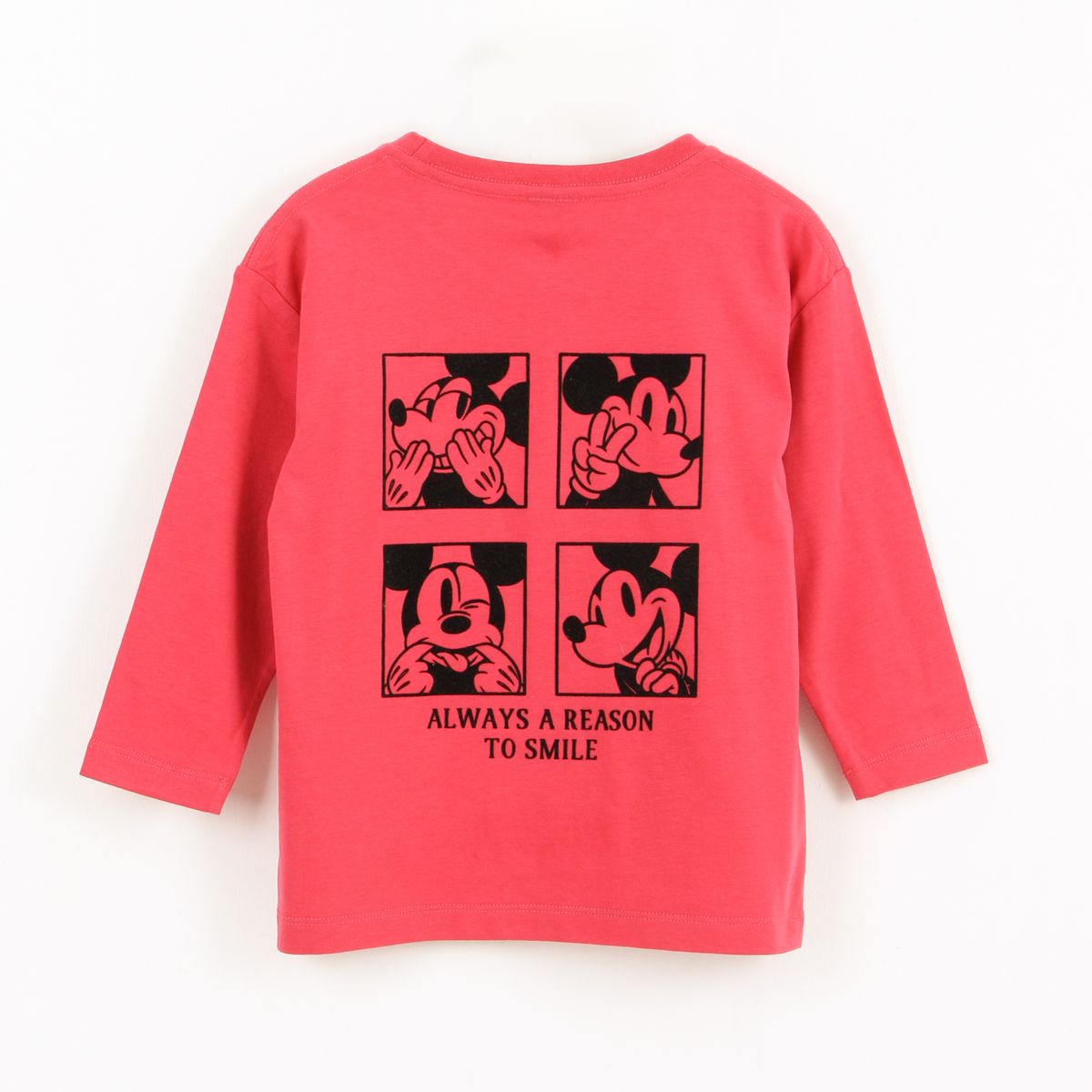 DISNEY - Polera Manga Larga Niño Back Print Mickey Rojo Disney