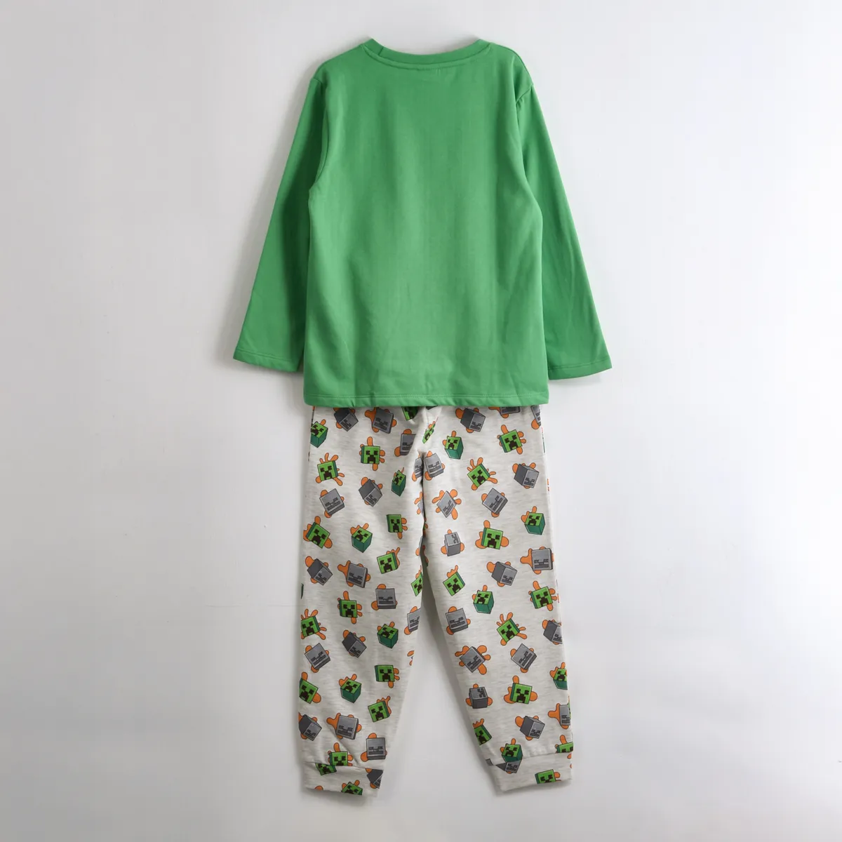 MINECRAFT - Pijama Manga Larga Niño Mobs Verde Minecraft