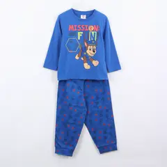 PAW PATROL - Pijama Manga Larga Niño Mission Fun Chase Azul