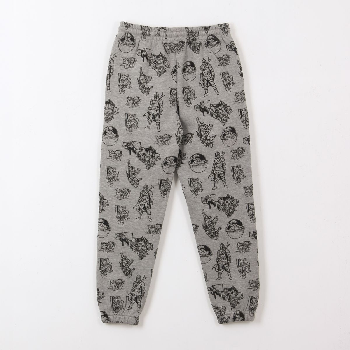 STAR WARS - Pantalón de Buzo Full Print The Mandalorian Gris Star Wars