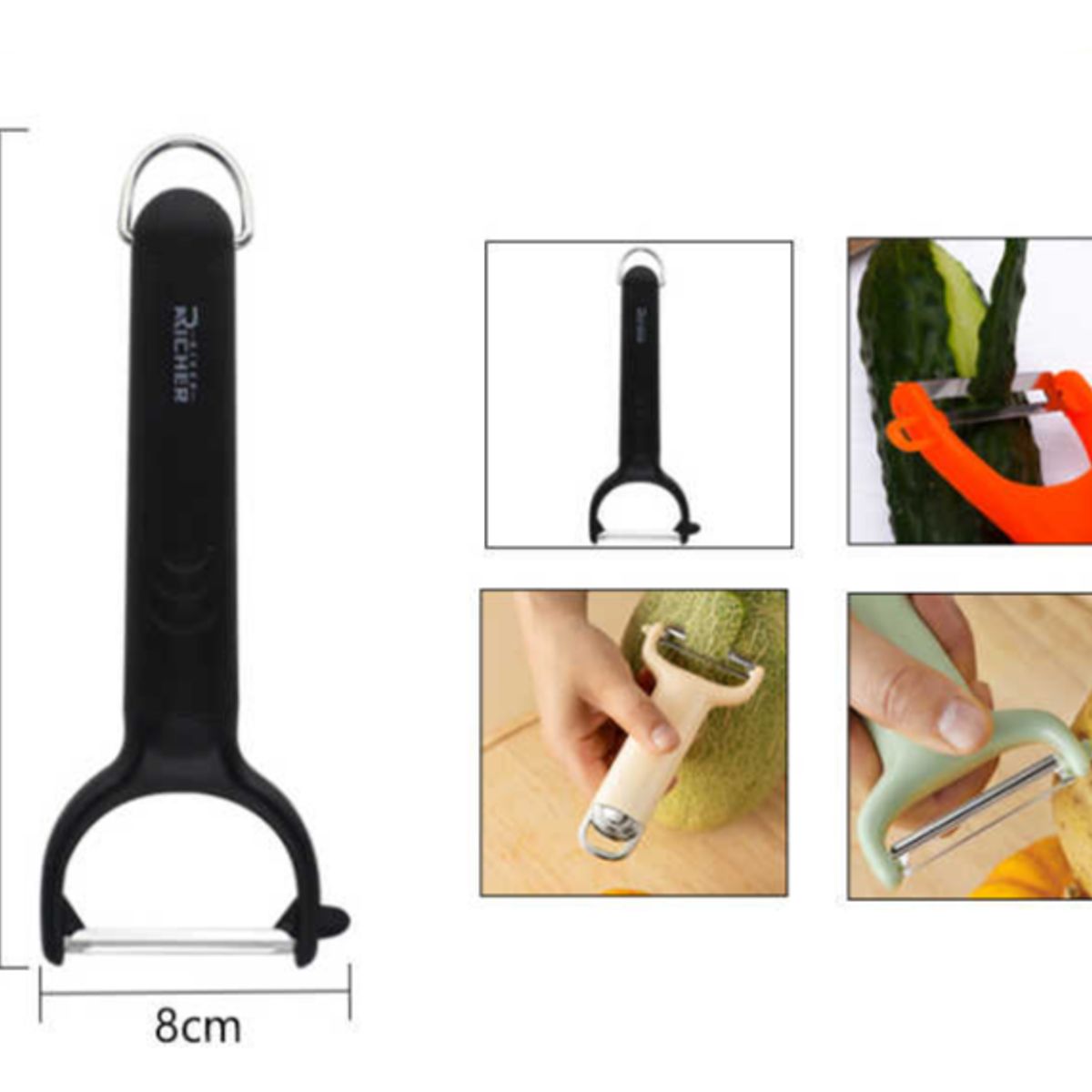 GENERICO - Pelador de Frutas y Verduras en Acero Inoxidable