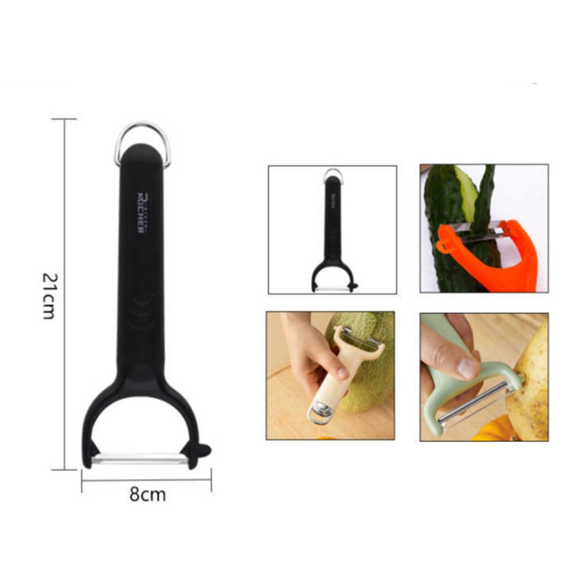 GENERICO - Pelador de Frutas y Verduras en Acero Inoxidable