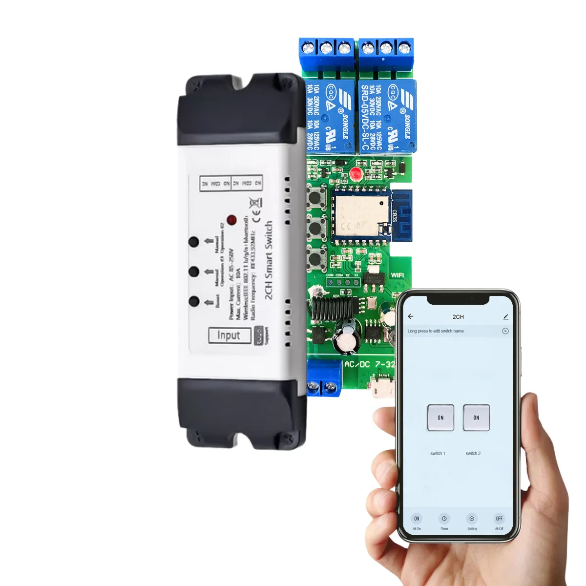 D MOTICA - Abre Portón y Cerraduras Eléctrica - Wifi + Rf - 85 A 250 VAC