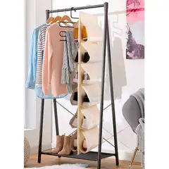 GENERICO - Organizador de Zapatos para 6 Zapatillas Tela color Beige