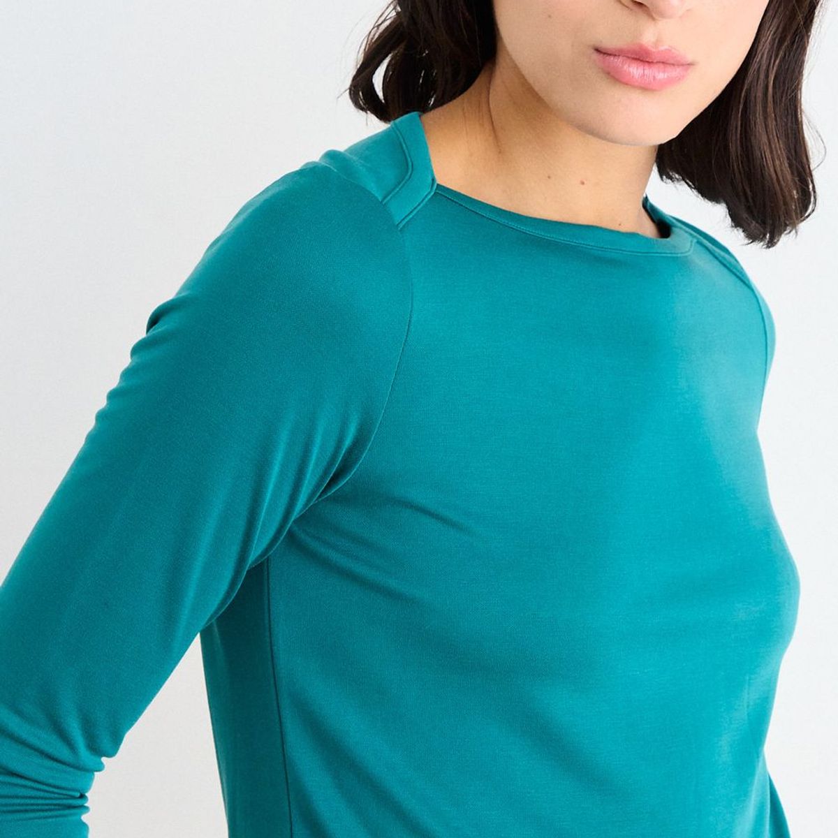 IO - Polera Lisa Mujer Verde Azulado Io
