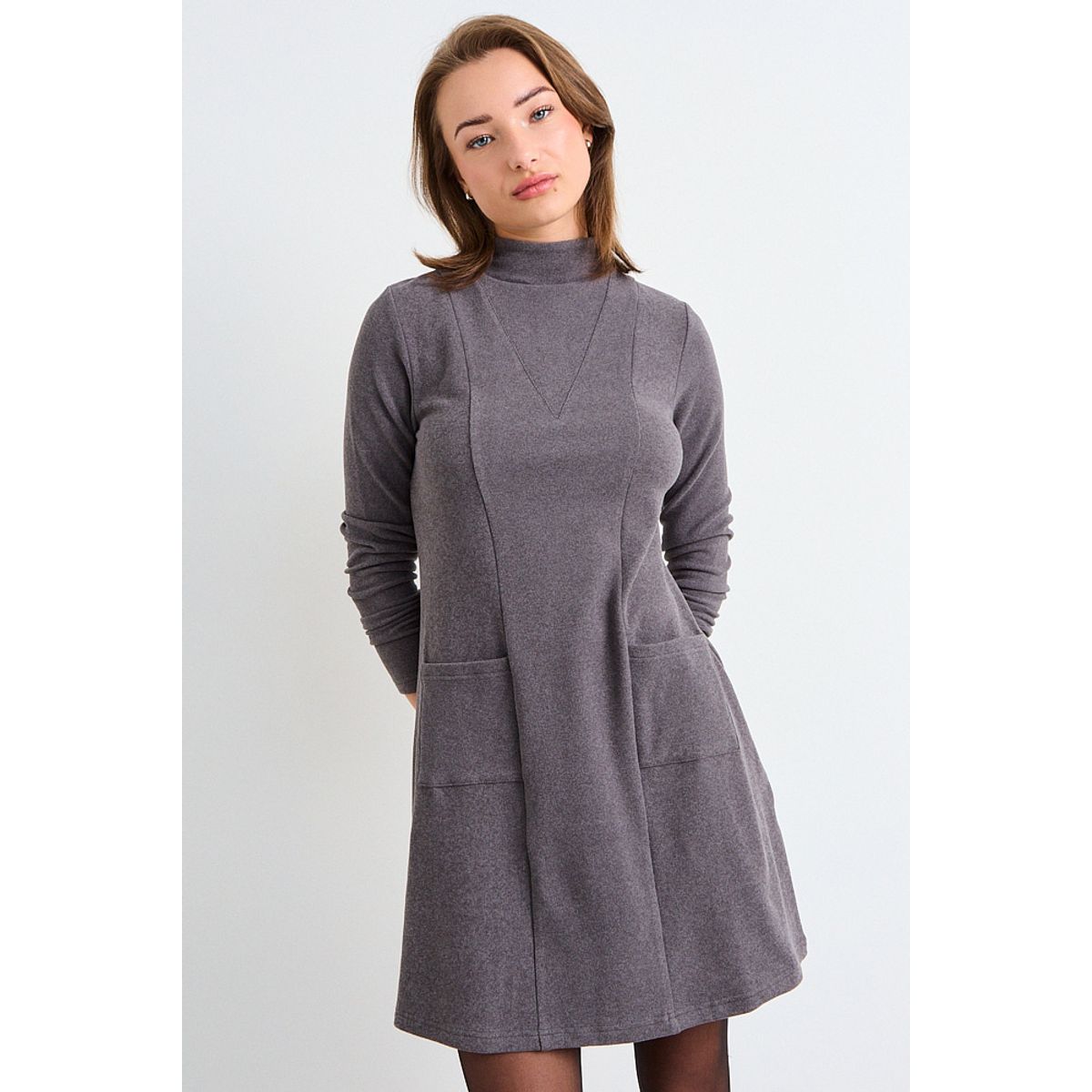 IO - Vestido Liso Mujer Gris Io