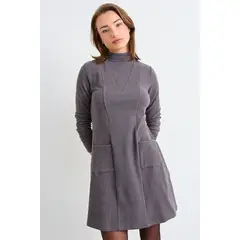 IO - Vestido Liso Mujer Gris