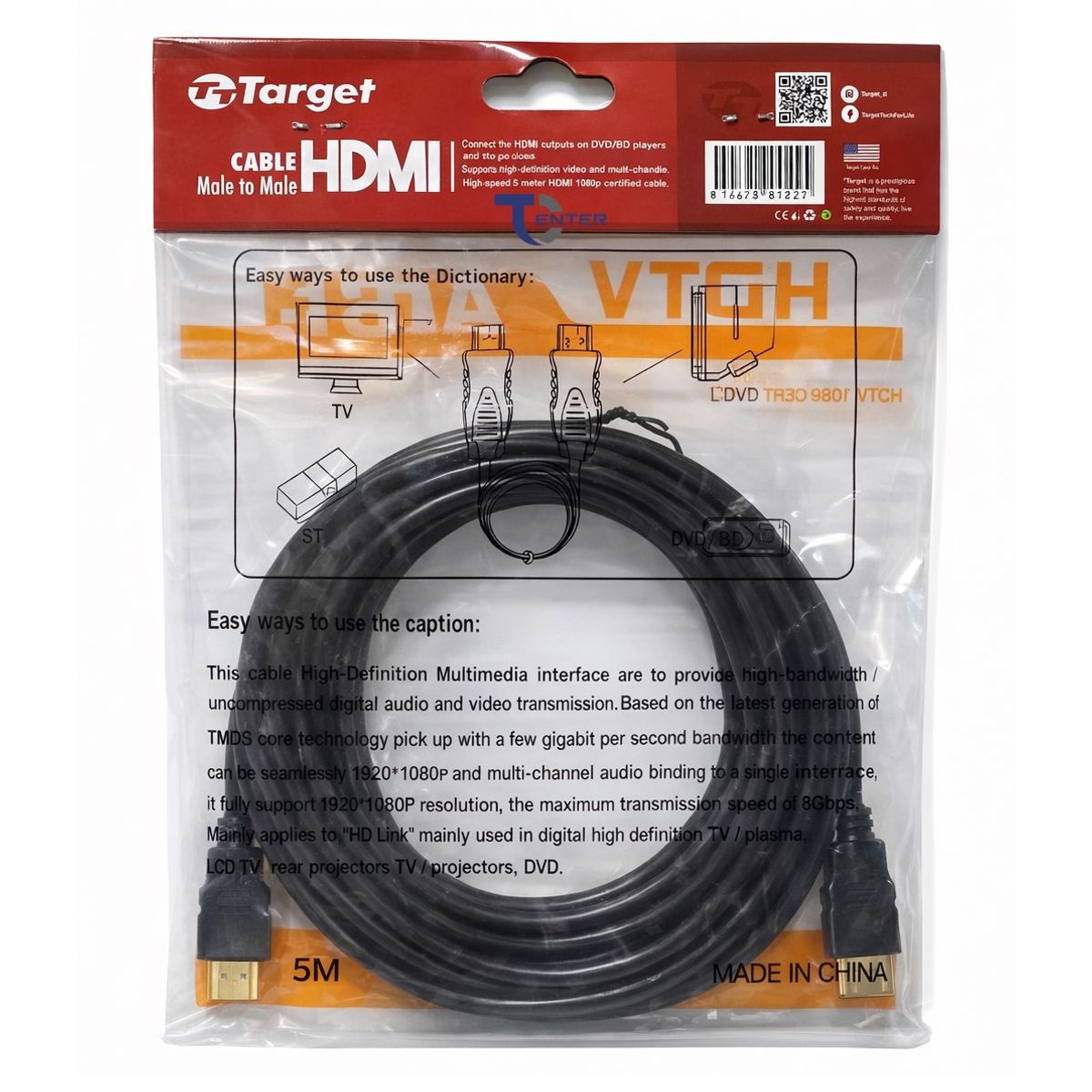 TARGET - Cable HDMI Target 3 mts Full HD 1.4