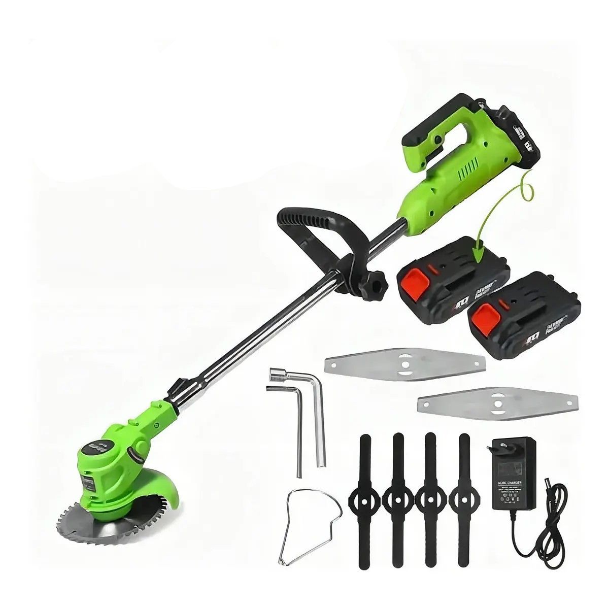 GENERICO - Cortadora de Césped Inalámbrica Mangocargo 21V 15cm con 4 Alturas y 2 Baterías BELUG