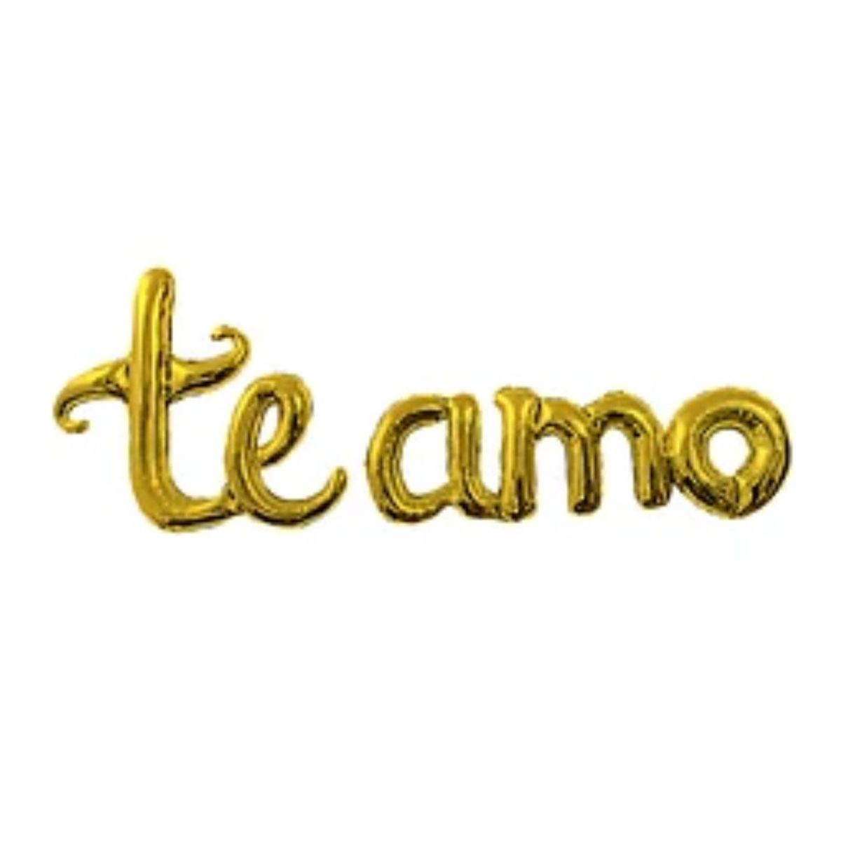 GENERICO - Globo metálico te amo dorado