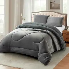 GENERICO - Cubrecamas De Invierno Plush Con Chiporro 1.5 Plazas + Funda