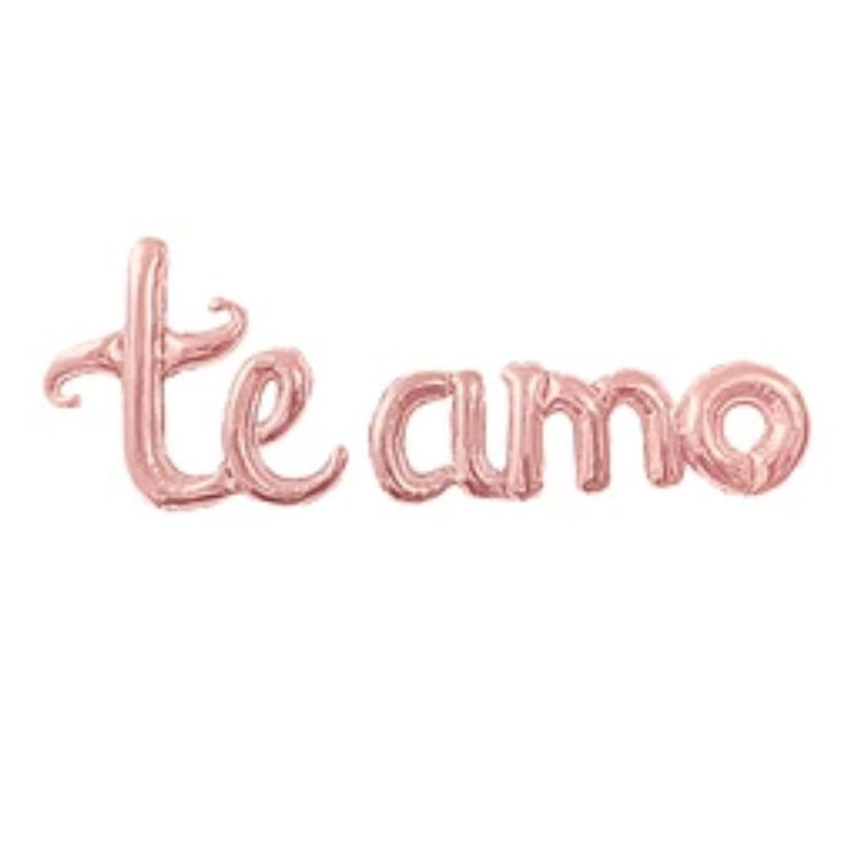 GENERICO - Globo metálico te amo oro rosa