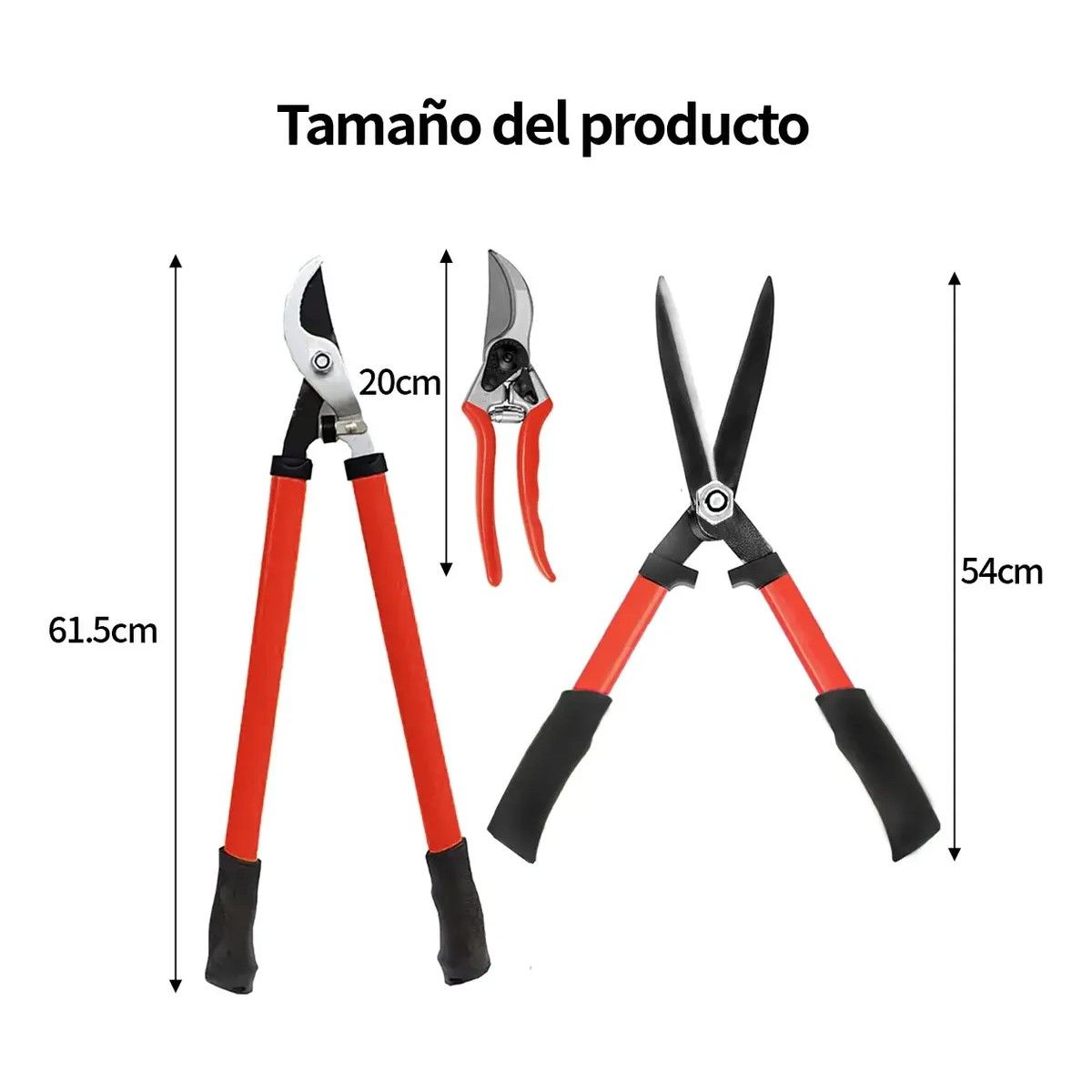 GENERICO - Set De 3 Tijera Poda Jardín Patio Césped Cuidado De Arbustos BELUG