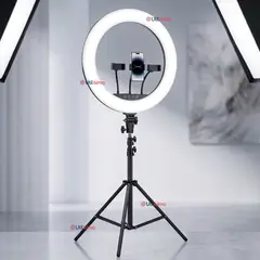 LINE - Aro De Luz Profesional 45 CM Trípode Ajustable Soporte Para Teléfono