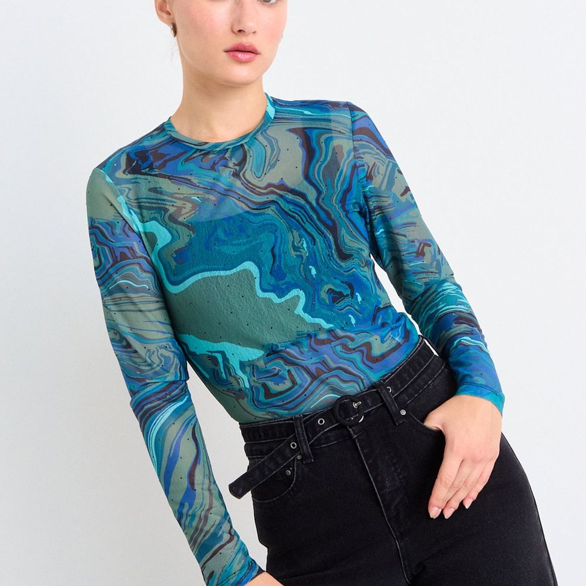 IO - Polera Fantasia Mujer Azul Verdoso Io