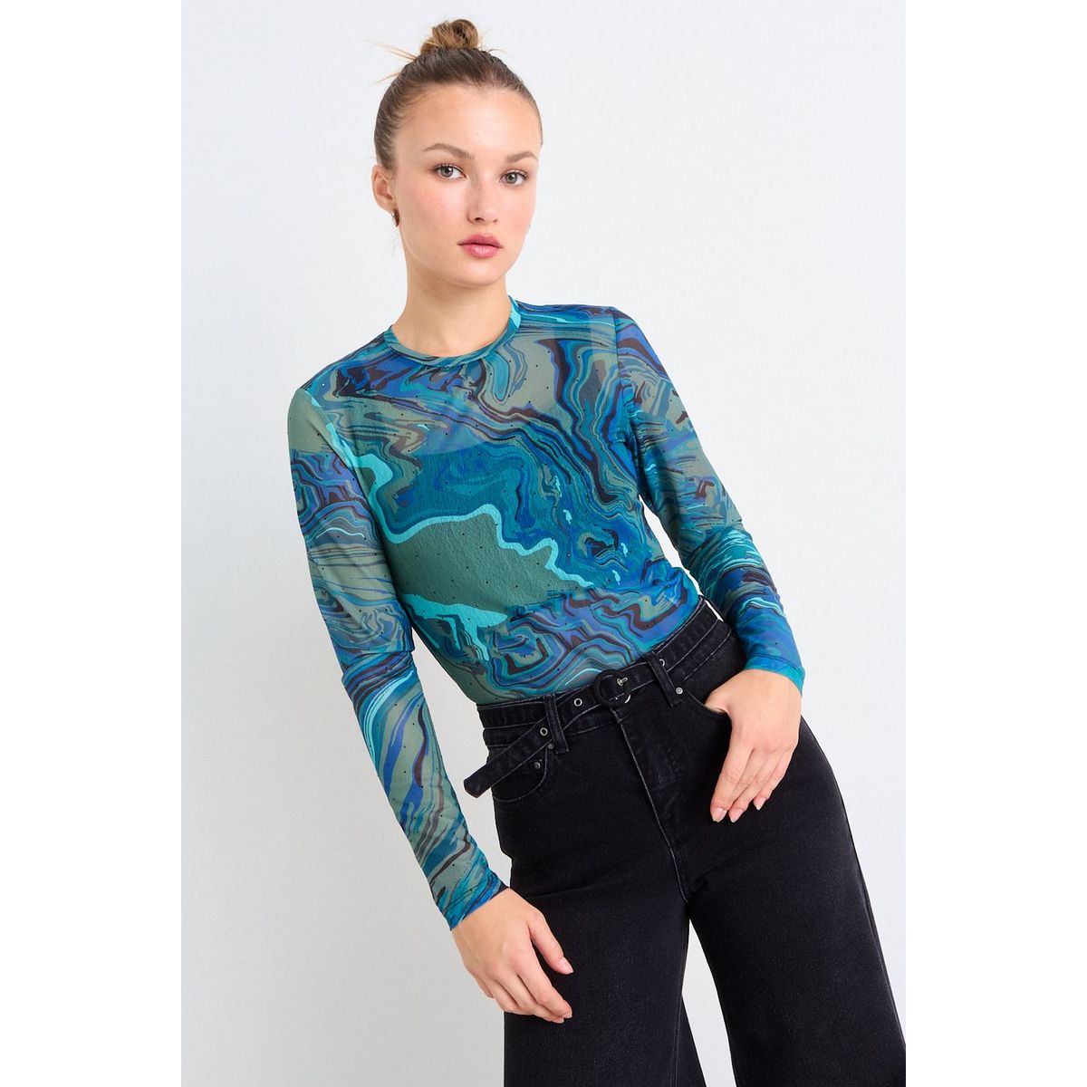 IO - Polera Fantasia Mujer Azul Verdoso Io