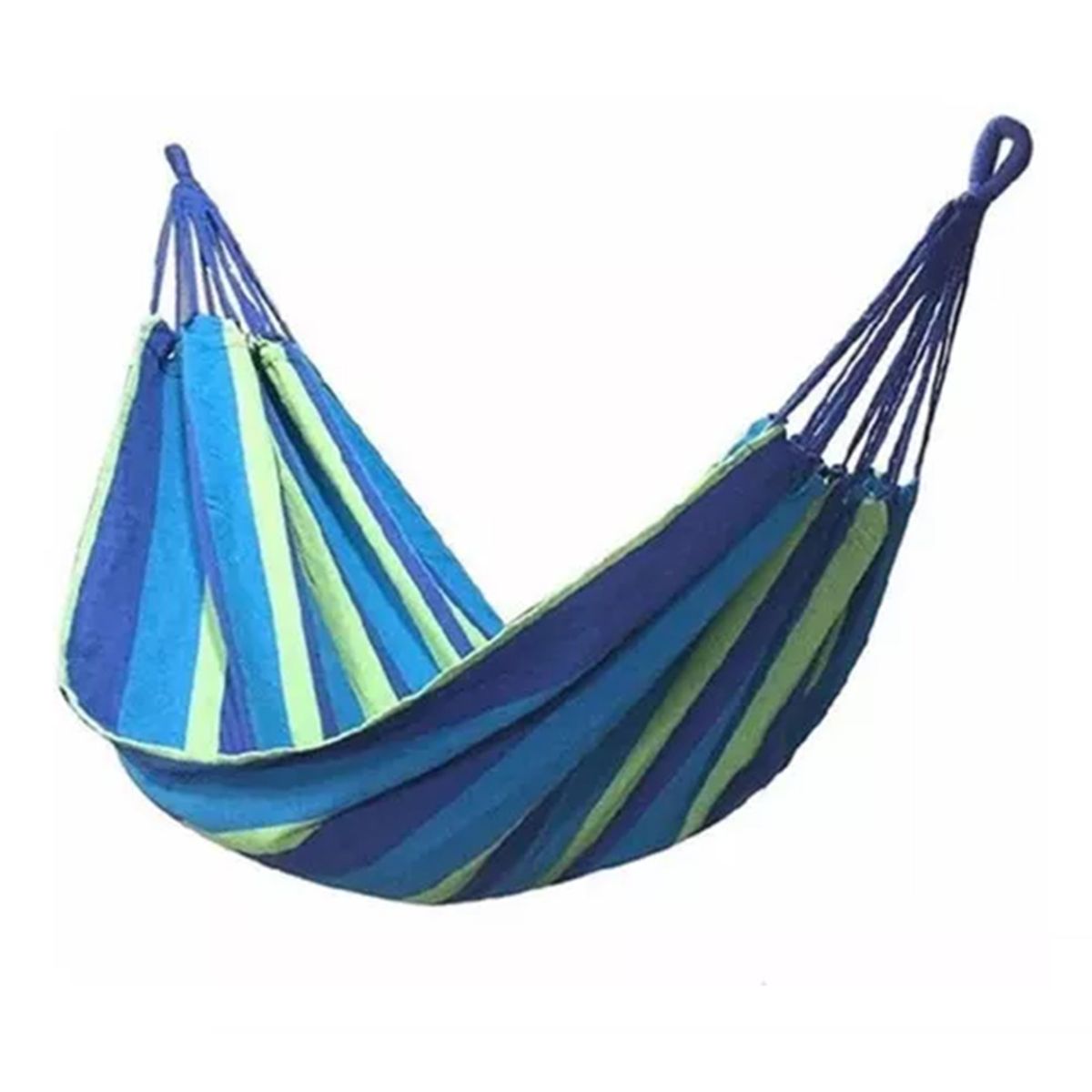 GENERICO - Hamaca 1 Plazas 100% Algodon Color Azul y Verde