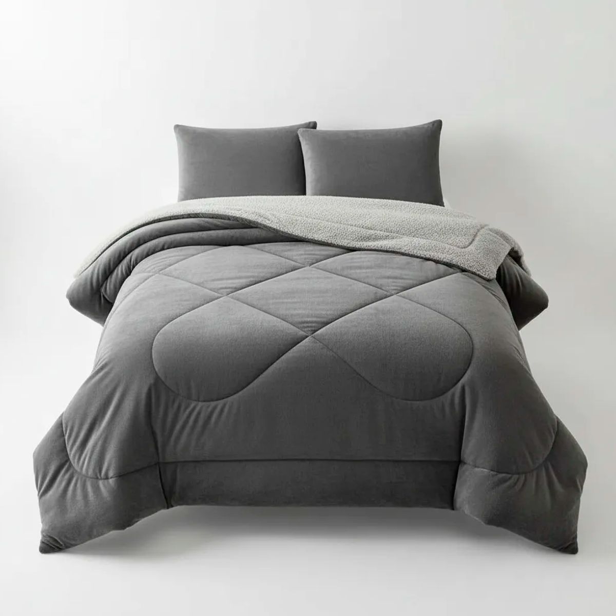 GENERICO - Cubrecamas De Invierno Plush Con Chiporro 2 Plazas + Fundas