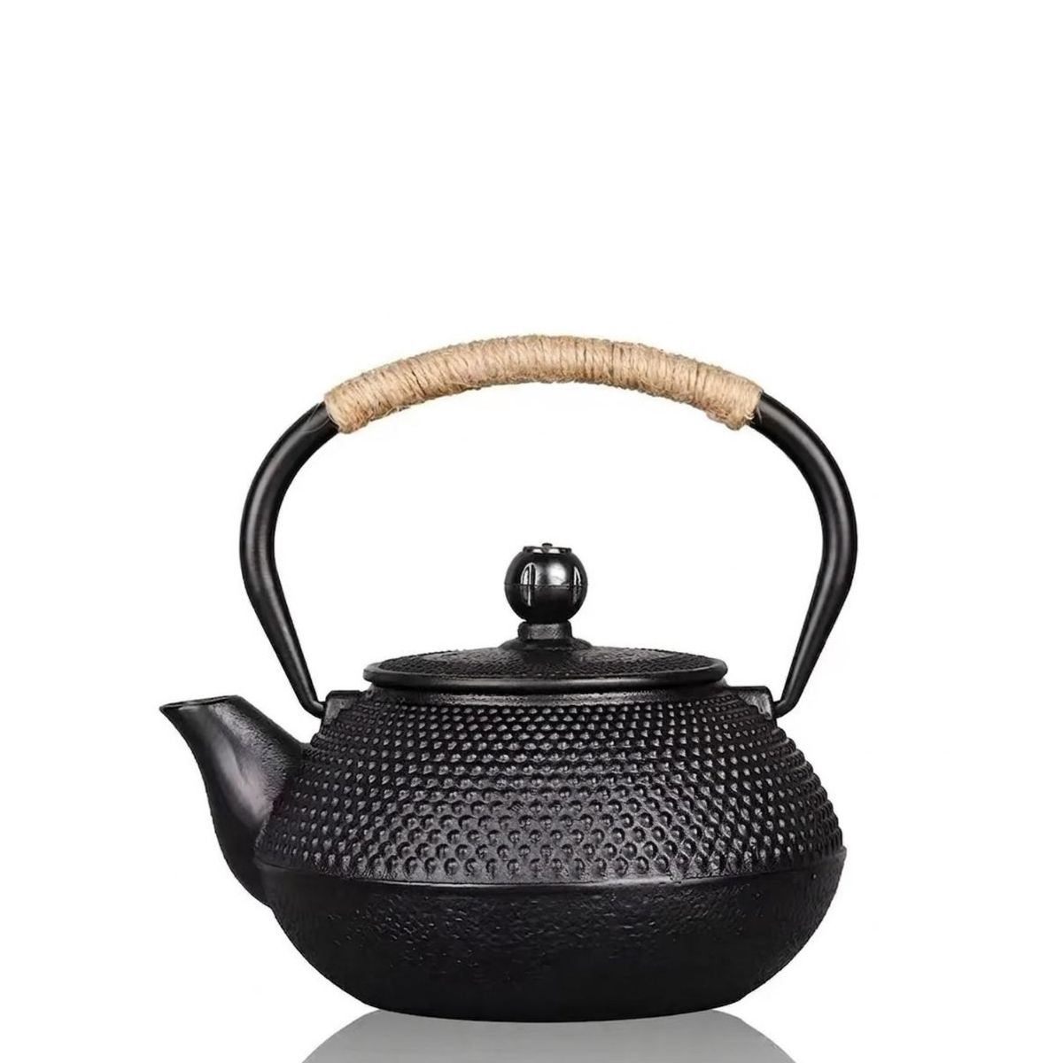 GENERICO - Tetera Hierro Fundido Con Infusor Acero Negro