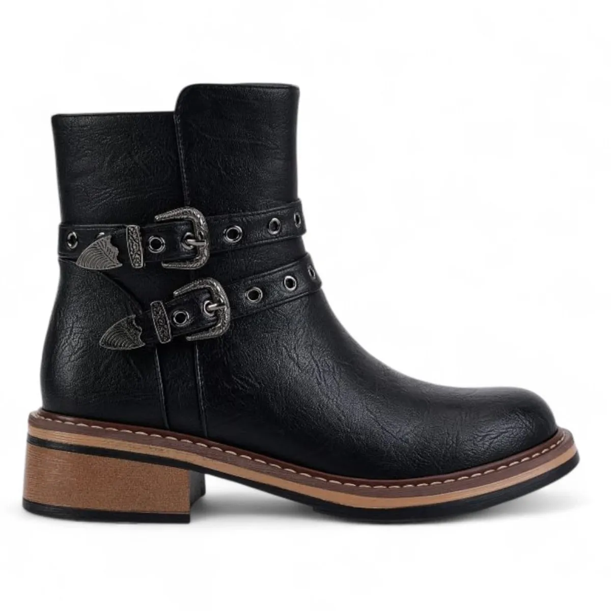 VIA UNO - Botin Mujer Via Uno WestWinter Trail Negro