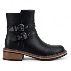 VIA UNO - Botin Mujer WestWinter Trail Negro