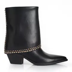 VIA UNO - Botin Mujer WestWinter Snowfall Negro